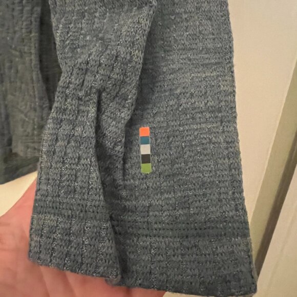 Smartwool Thermal Waffle Crew, Blue, Large - Picture 4 of 5